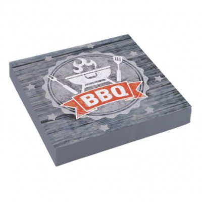 Ubrousky papírové BBQ 33 x 33 cm, 20 ks