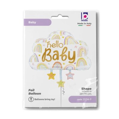 Mráček Hello Baby 28"/71cm fóliový balónek nafukovací - 25294-ppackaged-p.jpg