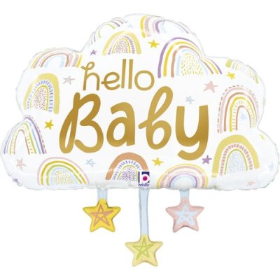Mráček Hello Baby 28"/71cm fóliový balónek nafukovací