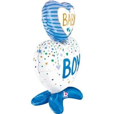 Dort samostojící Baby Boy 28"/71cm fóliový balónek nafukovací - 25301-standups-baby-boy-hearts-view2-p.jpg