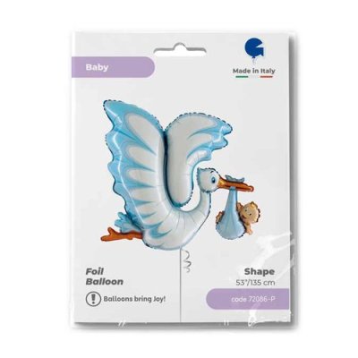 Čáp modrý 45"/114cm fóliový balónek nafukovací - 72086-ppackaged-p.jpg