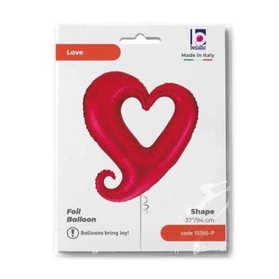 Srdce rudé 37"/94cm fóliový balónek nafukovací - 15566-ppackaged-p.jpg