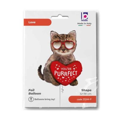 Kočka Purrfect 29"/74cm fóliový balónek nafukovací - 25244-ppackaged-p.jpg