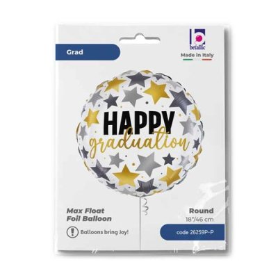 Hvězdy Happy GRAD 18"/46cm kruh fóliový balónek nafukovací - 26259p-p-packaged-p.jpg