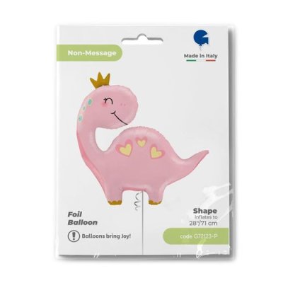 Dinosaur růžový 28"/71cm fóliový balónek nafukovací - g72123-p-p.jpg