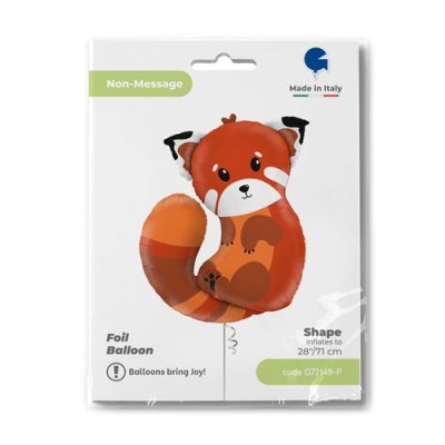 Panda červená 28"/71cm fóliový balónek nafukovací - g72149-ppackaged-p.jpg
