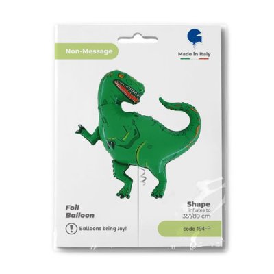 Tyranosaurus 35"/89cm fóliový balónek nafukovací - 194-ppackaged-p.jpg