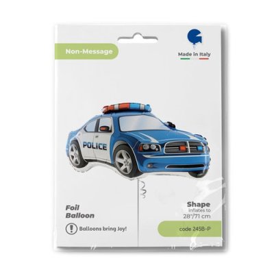 Policejní auto 28"/71cm fóliový balónek nafukovací - 245b-ppackaged-p.jpg