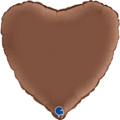 Srdce čokoládové 18"/46cm fóliový balónek nafukovací