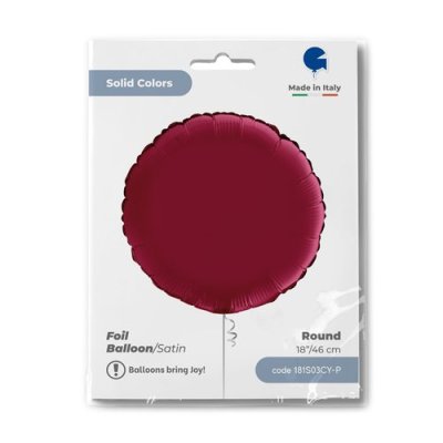 Kruh saténově třešňový 18"/46cm fóliový balónek nafukovací - 181s03cy-p-packaged-1-p.jpg
