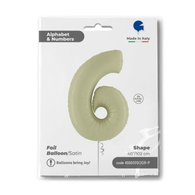 ČÍSLICE OLIVOVÁ 6 (102cm,40") fóliový balónek nafukovací - 400600sogr-p-p.jpg