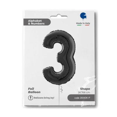 ČÍSLICE ČERNÁ 3 (66cm,26") fóliový balónek nafukovací - 26043k-ppackaged-p.jpg
