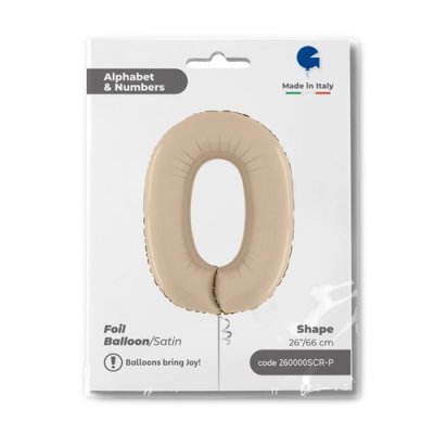 ČÍSLICE KRÉMOVÁ 0 (66cm,26") fóliový balónek nafukovací - 260000scr-p.jpg