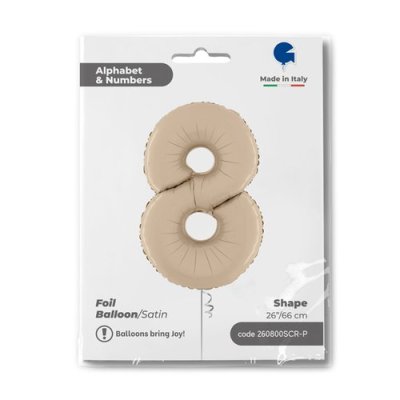 ČÍSLICE KRÉMOVÁ 8 (66cm,26") fóliový balónek nafukovací - 260800scr-p.jpg