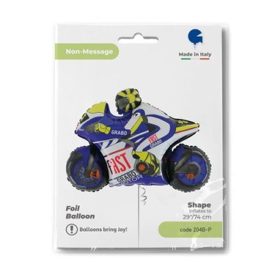 Moto GP modrá 29"/74cm fóliový balónek nafukovací - 204b-ppackaged-p.jpg