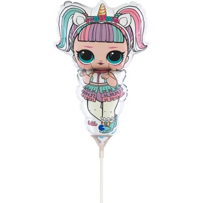 MINI LOL Unicorn 14"/35cm fóliový balónek nafukovací