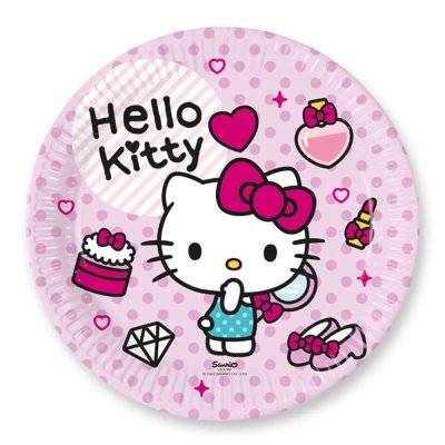 Talíře papírové EKO - Hello Kitty 23cm/8ks