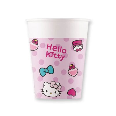 Kelímky papírové EKO - Hello Kitty  200ml/8ks