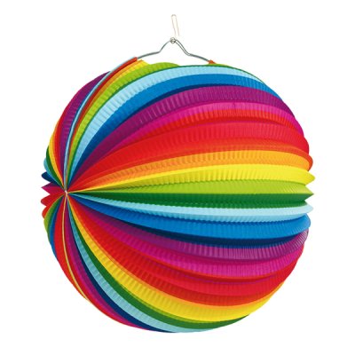 Lampión papírový - Duhový 25 cm