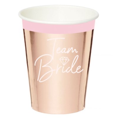 Kelímky papírové EKO - Team Bride 250 ml, 8ks