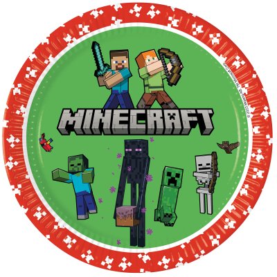 Talíře papírové EKO - Minecraft 23cm/8ks - 95441 A.png