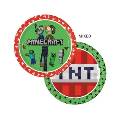 Talíře papírové EKO - Minecraft 23cm/8ks