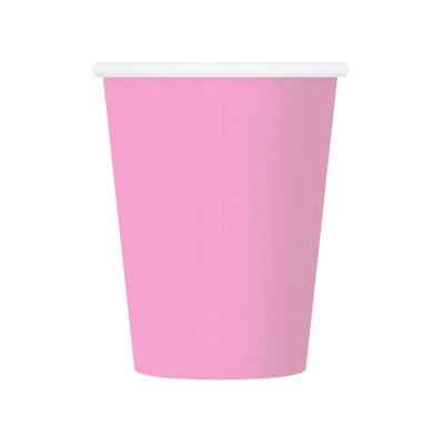 Kelímky papírové EKO - sv. růžové 250ml/ 6ks