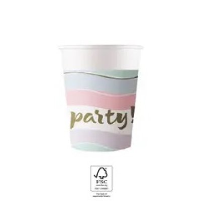 Kelímky papírové FSC - Elegantní párty 200ml/8ks