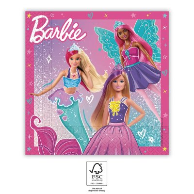 Ubrousky papírové EKO - Barbie 33x33 cm / 20 ks