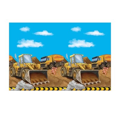 Ubrus plastový - Stavební stroje 120x180cm FSC