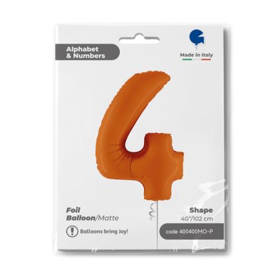 ČÍSLICE ORANŽOVÁ 4 (102cm,40") fóliový balónek nafukovací - 400400mo-p-b.jpg