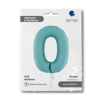 ČÍSLICE pastel Modrá 0 (66cm,26") fóliový balónek nafukovací - 26060pb-p-b.jpg
