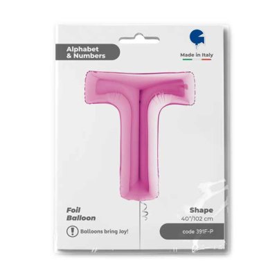 PÍSMENO RŮŽOVÉ T (102cm,40") fóliový balónek nafukovací - 391f-p-b.jpg
