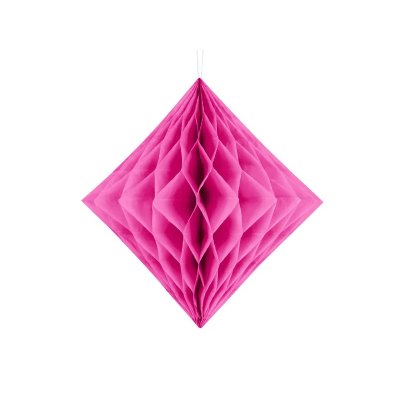 Dekorativní diamant papírový - Tm. růžová 20cm