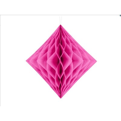 Dekorativní diamant papírový - Tm. růžový 30cm