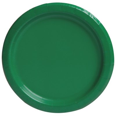 Talířky papírové EKO - Smaragdově zelená 18cm, 8ks