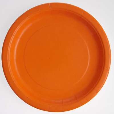 Talířky papírové EKO - Dýnově oranžové 18cm,16ks