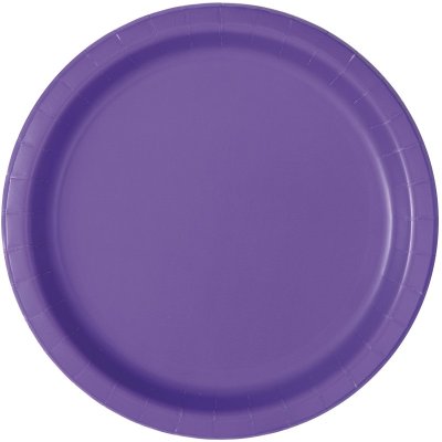 Talířky papírové EKO - Neonově fialové 23cm/8ks