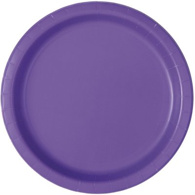 Talířky papírové EKO - Neonově fialové 18cm/8ks
