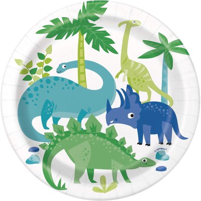 Talířek papírový EKO - Dino 18cm/8ks