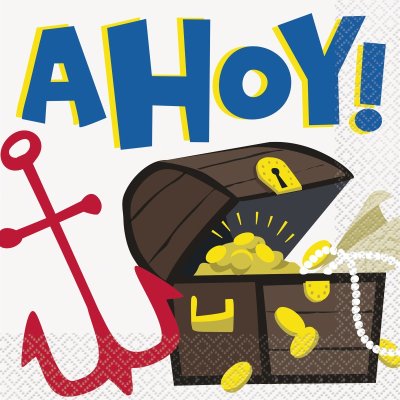Ubrousky papírové EKO - Pirát Ahoy! 33x33 cm / 16 ks