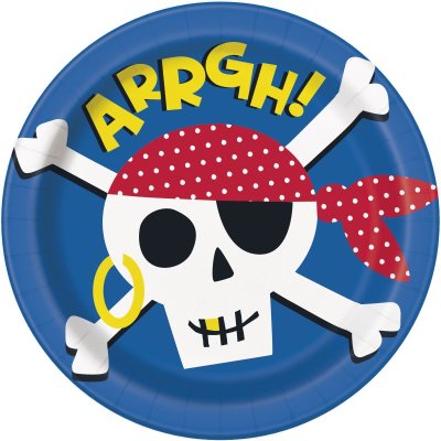 Talířky papírové EKO - Pirát Ahoy! 23cm, 8ks