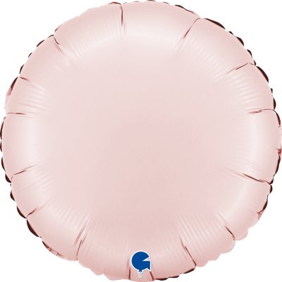 Kruh saténově sv. růžová 18"/46cm fóliový balónek nafukovací