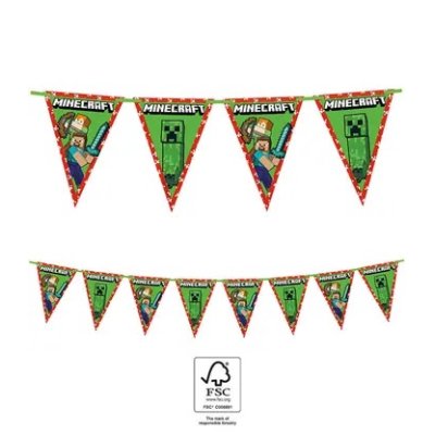 EKO Vlaječková girlanda - Minecraft - 9 vlajek