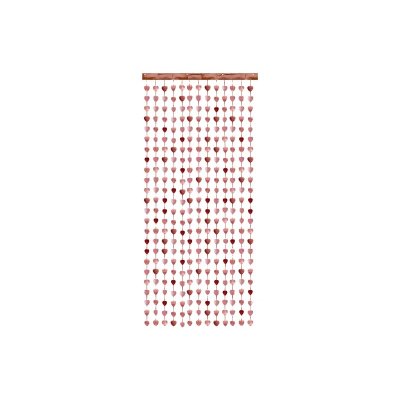 Party závěs srdce rosegold 1x2.45m