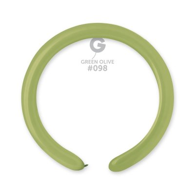 Balónky modelovací #098 olivový (100ks/bal) - green-olive.jpg