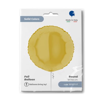 Kruh pastelově žlutý 18"/46cm fóliový balónek nafukovací - 18116py-p-b.jpg