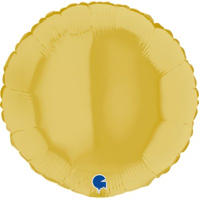 Kruh pastelově žlutý 18"/46cm fóliový balónek nafukovací