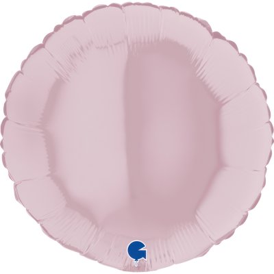 Kruh pastelově růžový 18"/46cm fóliový balónek nafukovací