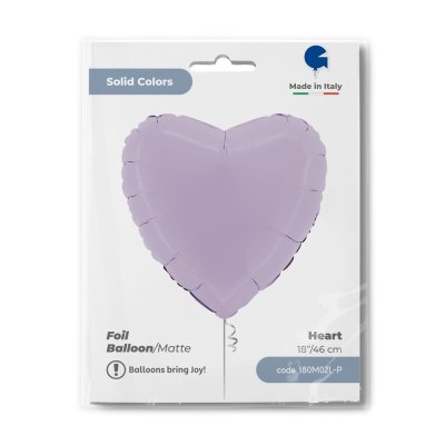 Srdce matně liliové 18"/46cm fóliový balónek nafukovací - 180m02l-p-b.jpg